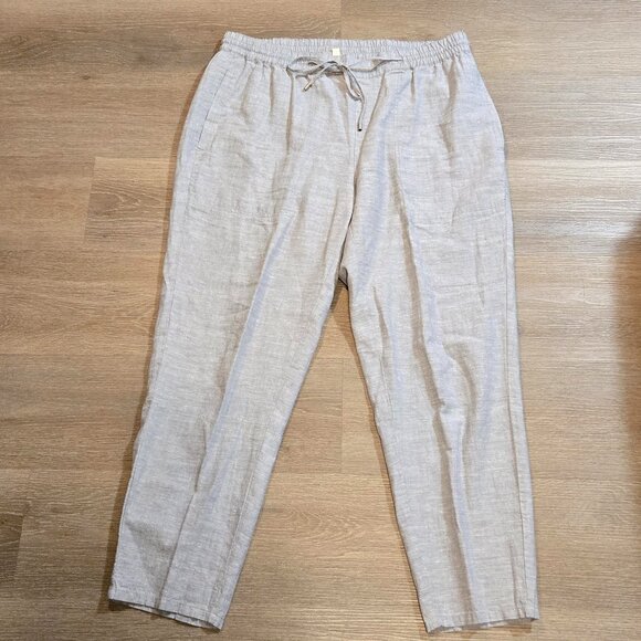 Eileen Fisher Women's Large Hemp And Organic Cotton Blend Straight Leg Pant Gray - Picture 1 of 7